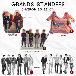 Grands standees 10-12 cm
