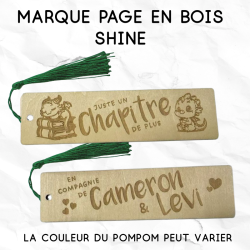 Marque page en bois Shine